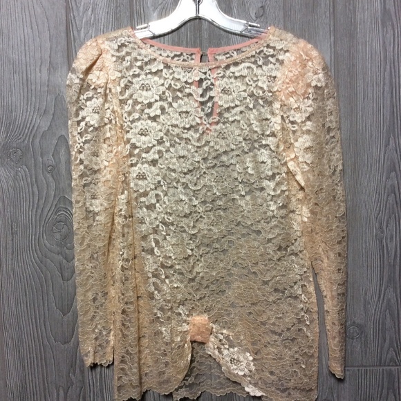 Vintage Pink Lace Blouse - Picture 1 of 4